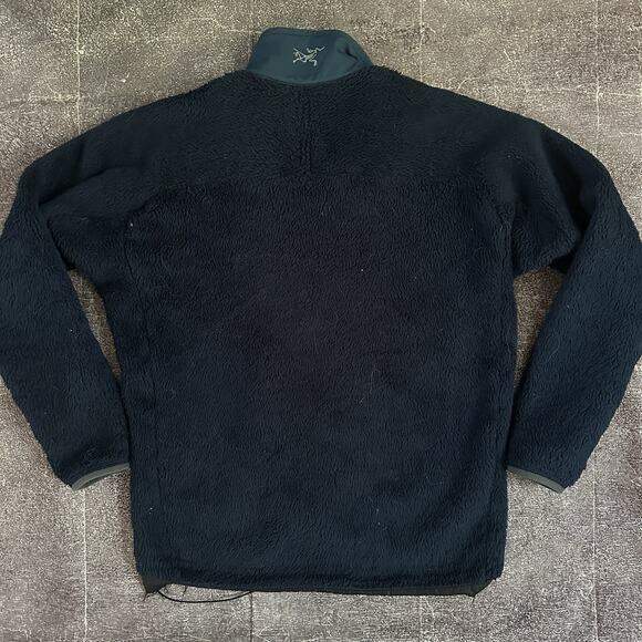 Men's Vintage Arc'teryx Canada Delta SV Navy Blue Deep Pile Fleece Jacket Sz M - Picture 5 of 5